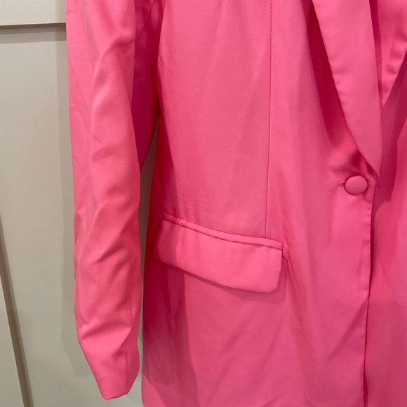 Nasty Gal Pink Blazer with Shoulder Pads Size 4 - Picture 5 of 6
